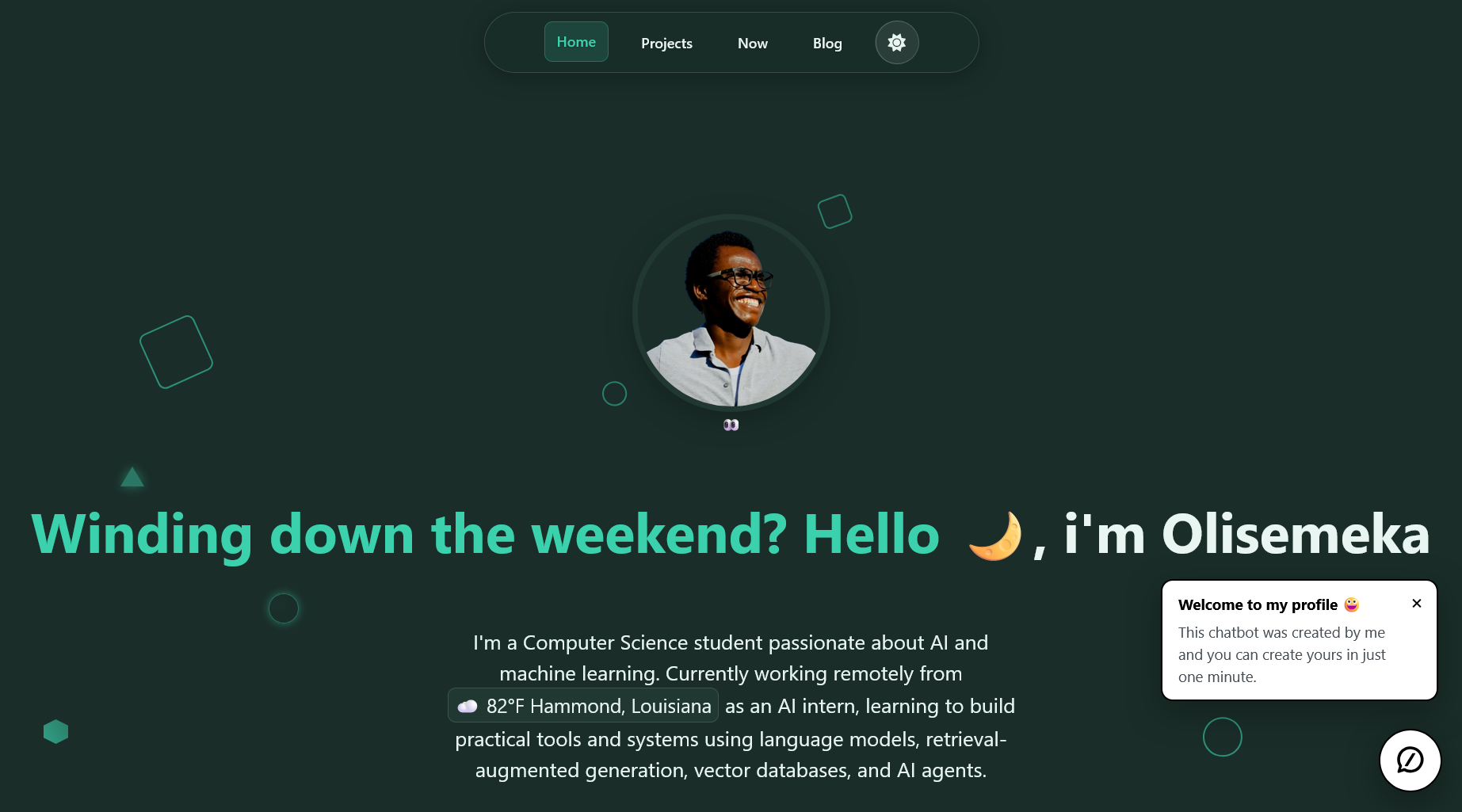 PragBase widget embedded and running on my personal website